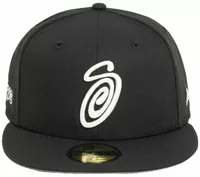 Stussy New Era 59FIFTY Swirly S Cap Black