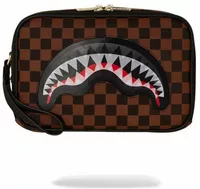 Sprayground Sharks In Paris Lenticular Chomp Toiletry Brick Brown