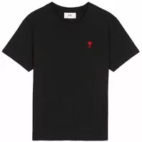 Ami Paris Ami De Coeur Classic Fit T-Shirt Black/Red