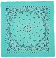 Cashmere Bandana Hachiko Bico Turquoise Green