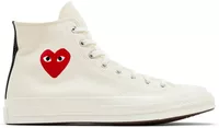 Converse Chuck Taylor All Star 70 Hi Comme des Garcons PLAY Single Heart Milk