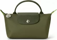 Longchamp Le Pliage Green Pouch With Handle Forest