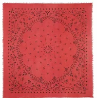 Kujten Extra Large Cashmere Bandana Effy Coral Red
