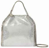 Stella McCartney Falabella Tiny Tote Bag Silver