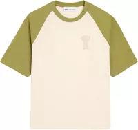 Ami Paris Ami De Coeur Knitted Patch T-Shirt White/Green