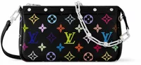 Louis Vuitton x Takashi Murakami Pochette Accessoires Black Multicolored