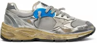Silver Laminated Leather Mesh White Star Silver Heel Tab
