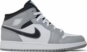 Nike Air Jordan 1 Mid Light Smoke Grey (GS)