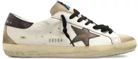Super-Star Beige Leather Black Heel
