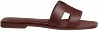 Hermes Oran Sandal Rouge H Box Calfskin Leather