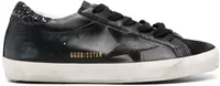 Super-Star Black Nappa Black Star Black Glitter Heel (W)