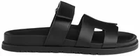 Hermes Chypre Sandal Noir Calfskin Leather