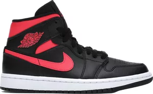 Nike Air Jordan 1 Mid Black Siren Red (W)