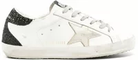 Golden Goose Super-Star Gold Star Black Glitter Heel (W)