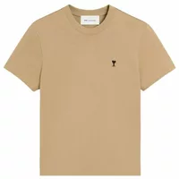 Ami De Coeur Cotton T-Shirt Mastic Beige/Black