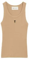 Ami De Coeur Cotton Tank Top Mastic Beige/Black (W)