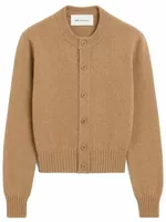 Ami De Coeur Crewneck Cashmere Cardigan Camel (W)