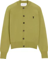 Ami Paris Ami De Coeur Crewneck Cardigan Green