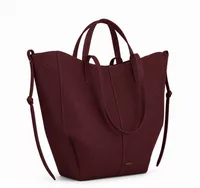 Polène Cyme Tote Edition Textured Black Cherry