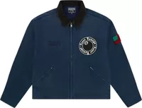 Denim Tears x Stussy Never Renege Canvas Work Jacket Navy Black