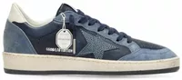 Ball-Star LTD Dark Blue Leather Light Blue Swarovski Crystal Star Suede Inserts (W)