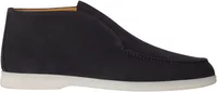 Loro Piana Open Walk Ankle Boot Suede Blue Navy