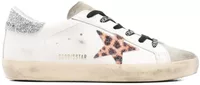 Golden Goose Super-Star Leopard Print Swarovski Crystal Star (W)