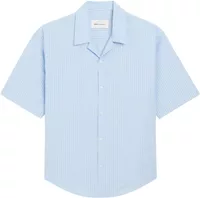 Ami Paris Ami De Coeur Short Sleeve Boxy Shirt Blue