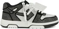 OFF-WHITE Out Of Office OOO Low Tops Strass Crystal Embellished Black White (W)