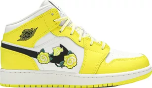 Nike Air Jordan 1 Mid Dynamic Yellow Floral (GS)
