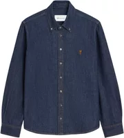 Ami Paris Ami De Coeur Denim Shirt Blue