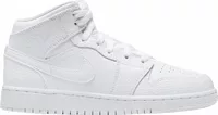 Nike Air Jordan 1 Mid Triple White (GS)