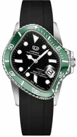 Laarvee Black Fluoroelastomer Strap Green & Black