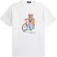 Polo Ralph Lauren Custom Slim Fit Polo Bear Jersey T-Shirt White Summer Bear