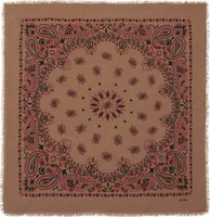 Cashmere Bandana Hachiko Bico Camel Red