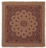 Cashmere Bandana Hachiko Bico Camel Red