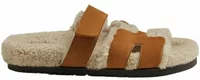 Hermes Chypre Sandal Natural Suede Goatskin