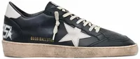 Ball-Star Black Nappa White Leather Star Heel Tab