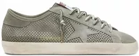 Super-Star Gray Perforated Suede Tone On Tone Star