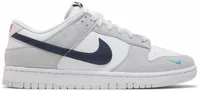 Nike Dunk Low White Grey Navy Aqua Mini Swoosh