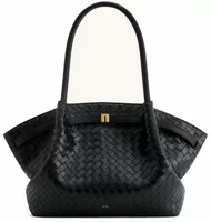 JW PEI Hana Large Weave Texture Tote Bag Black