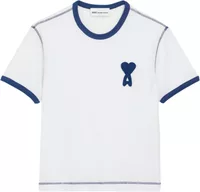 Ami Paris Ami De Coeur Knitted Patch T-Shirt White