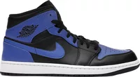 Nike Air Jordan 1 Mid Hyper Royal Tumbled Leather
