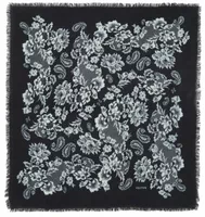 Large Bandana Hachiko Lace Black – White