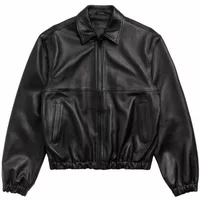Stussy Leather Work Jacket Black