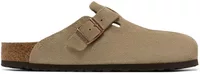 Birkenstock Boston Soft Footbed Suede Taupe