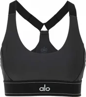 Alo Yoga Airlift Suit Up Sports Bra Anthracite Black