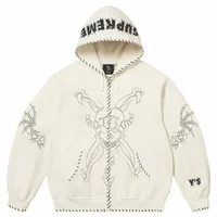 Supreme x Ys Zip Up Hooded Sweatshirt White