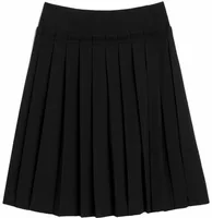 Ami Paris Midi Pleated Wool Skirt Black