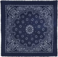 Cashmere Bandana Hachiko Dark Navy Blue